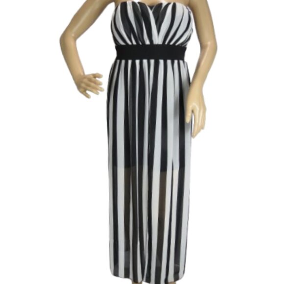 Casting LA Empire Waist Striped Layered Dress - Picture 2 of 9